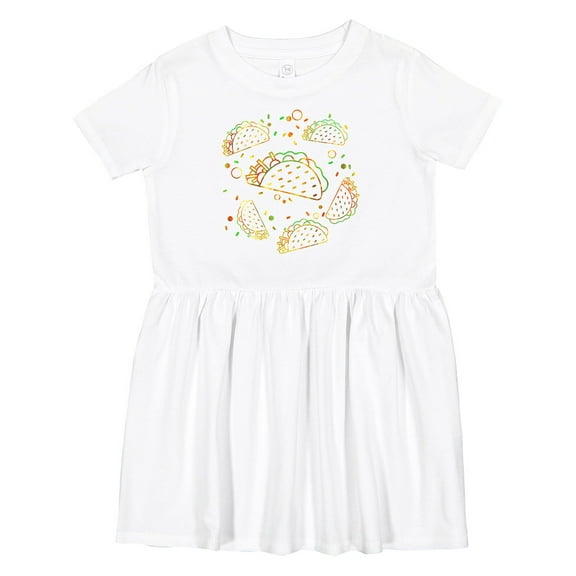 Inktastic Taco Party Girls Toddler Dress