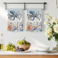 thumbnail image 3 of Octopus Coastal Kitchen Towels Set of 2, Summer Beach Coral Starfish Blue Grey Absorbent Dish Towels for Kitchen, Microfiber Hand Towel, Quick Drying Tea Towel for Cleaning Decorative Dishcloths, 3 of 7