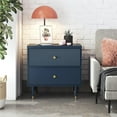 thumbnail image 2 of CosmoLiving by Cosmopolitan Elizabeth Nightstand, Navy, 2 of 10