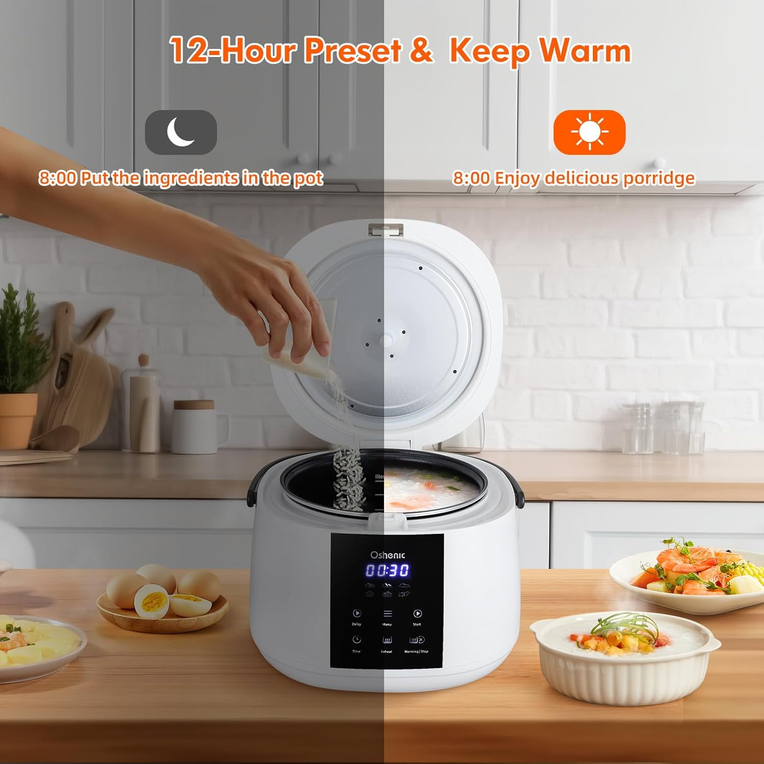 Small Rice Cooker 6-Cup Uncooked 12-Cup Cooked 6-in-1 Multi Cooker Electric  Rice Maker with Steamer Basket