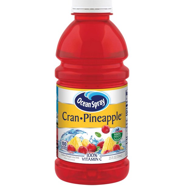 Ocean Spray Cran Pineapple Juice Drink, 25 Fluid Ounce 12 Per Case