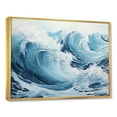thumbnail image 2 of Designart "Ocean Storm In Minimalist Style" Ocean Floater Framed Wall Art Living Room, 2 of 5
