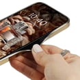 thumbnail image 4 of Funda de teléfono de PU galvanizada para iPhone 14 Pro Max, marrón, 4 of 5