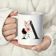 thumbnail image 4 of 1pc, Initial Letter Mug, Name Mug, Funny Coffee Mug, Monogram Mug, Floral Alphabet Mug, Flower Coffee Mug, Gift For Mom Daughter, Ceramic Mug Double-sided Design, Coffee Cup, Tea Cup, Drinkware,, 4 of 10