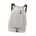 thumbnail image 4 of Mochila de baloncesto, bolsa de baloncesto, soporte decorativo, organizador versátil, bolsa para raqueta de bádminton, mochila de tenis para acampar, Gris, 4 of 8