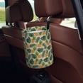 thumbnail image 5 of Kdxio Pineapples Palm Leaves Car Trash Can Garbage Car Accessories Trash Can Car Waste Bin for for Driver and Passenger Any Vehicle, 5 of 7