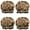 Yellow and Brown-2, variant on Shower Caps,Leopard Pattern with Green and Black Spots Waterproof Shower Cap for Women 4 Pieces,Double Reusable Hair Cover for Shower PEVA Elastic Stretch Hem