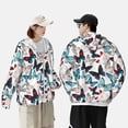 thumbnail image 3 of KLL Butterfly Print Men's Women’s UPF 50+ Sun Protection Outdoor Hoodie Jacket Long Sleeve Fishing Hiking Performance Shirt-3X-Large, 3 of 6