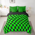 thumbnail image 2 of Castle Fairy Geometric Buffalo 7-Piece Twin Bedding Sets,Black Green Bedding Comforter Set,Checkerd Plaid Breathable Sheet Sets,Luxury Teenager Bedroom Decor,Reversible, 2 of 8