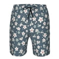 thumbnail image 4 of Naloa Blue Flower Men's Beach Shorts, Surfing shorts, Swim trunks, Quick Dry Swim Trunks for Surfing Beach Fun - Small, 4 of 9
