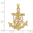 thumbnail image 4 of 14K Yellow Gold Mariners Cross Pendant Charm Jewelry, 4 of 4