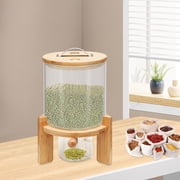 Peakora Bamboo Cereal Dispenser Cereal Containers Storage Cereal Dispenser for Pantry Organization and Storage Organization and Storage Natural