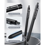 STAGEEK Black Gel Pens GX3, 12Pcs Fine Point Smooth Writing Pens with 3 Extra Refills, Quick Dry Black Ink Pens for Journaling, Writing, Office, Note Taking, Nurse Aesthetic
