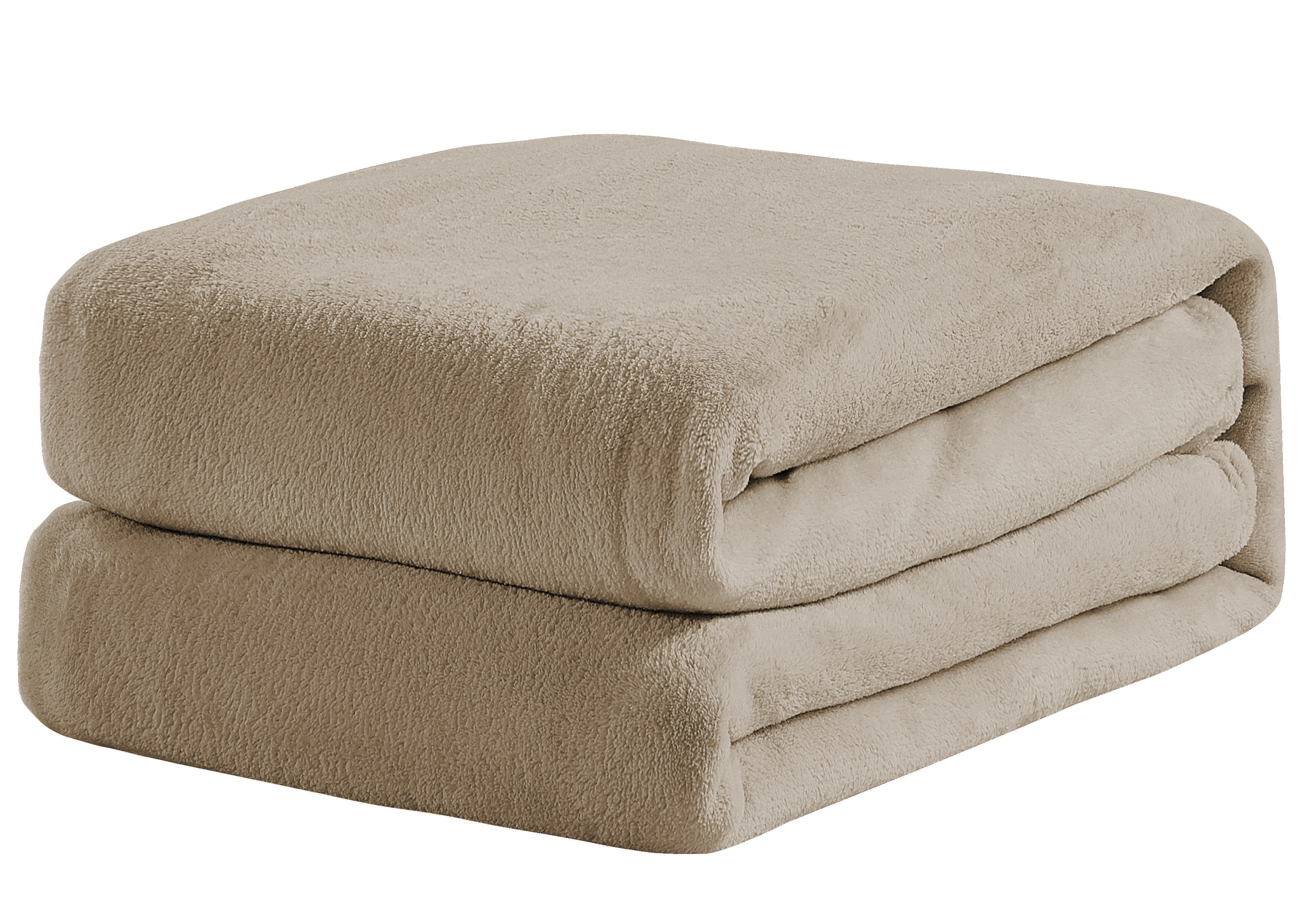Velvet Plush Blanket Tan Twin 66x86