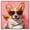 Silver Frame, variant on Sunbeam Pup Canvas Cute Pet Art Prints by Art Remedy, Gallery Wrapped, 20" x 20"