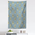 thumbnail image 1 of Harbour Stripe Tapestry, Old Style Nautical Fashion Anchors Forms Coast Theme, Fabric Wall Hanging Decor for Bedroom Living Room Dorm, 5 Sizes, Earth Yellow Slate Blue, by Ambesonne, 1 of 1