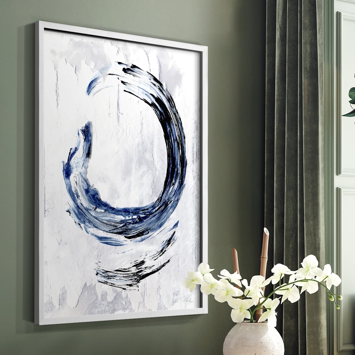 Moonglade I in White Solid Wood 8 x 10 Framed Print