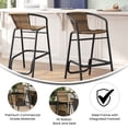 thumbnail image 4 of Flash Furniture Lila Indoor-Outdoor PE Rattan Restaurant Barstool Medium Brown 2/Pack, 4 of 16