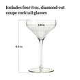thumbnail image 3 of Libbey Signature Greenwich Coupe Cocktail Glasses Set of 4, Dishwasher Safe 8 Oz Coupe Wine Glasses, Stemmed Cocktail Glasses for Weddings, Birthdays, 3 of 6