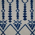 thumbnail image 3 of Leick Home Cusp Round Gray with Blue Indoor/Outdoor Area Rugs, 5'3", 3 of 7