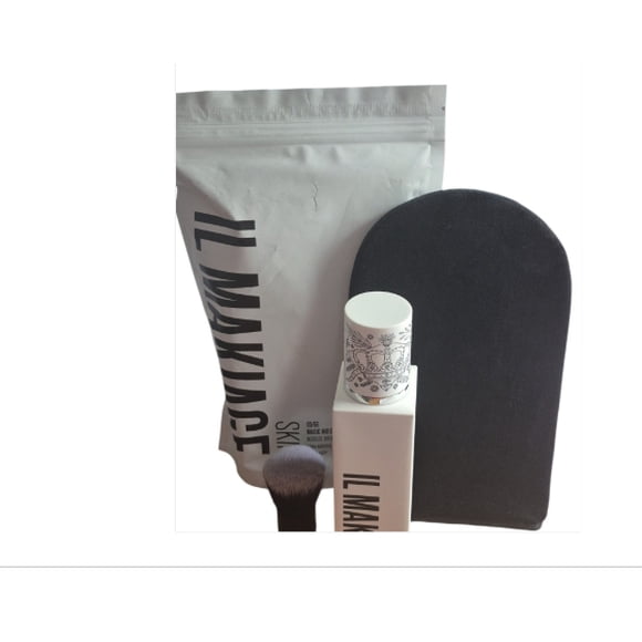 Il Makiage 85/66 Sun Foam – Magic Moisturizing Self Tanner for Face & Body with Mitt & Kabuki Brush | 120ml / 4oz