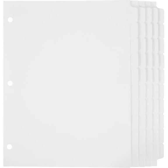 Exhibitindexes® Set of 50 Blank Tabs - Made in The USA