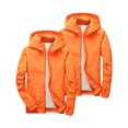 thumbnail image 2 of ITSAME Boys Girls Hooded Jackets 2-Pack Full Zip Long Sleeve Waterproof Windbreaker Outdoor Casual Coat Orange Size 7, 2 of 9