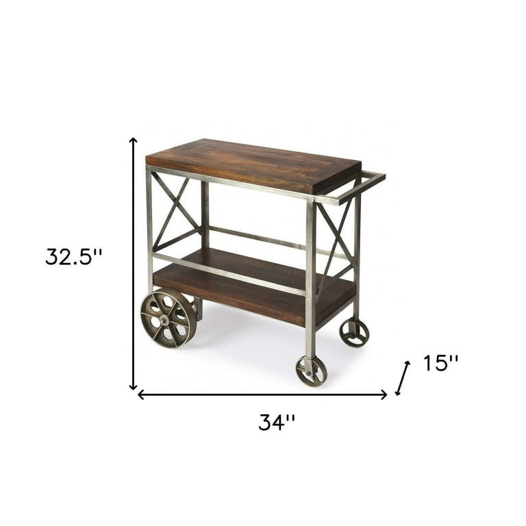 Vintage Style Rolling Server Bar Cart Vintage Style Rolling Server Bar Cart