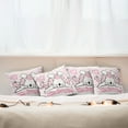 thumbnail image 3 of Ambesonne Retro Throw Pillow Cover 4 Pack, Miss Bunny Hoop Love, 16", Pale Pink White, 3 of 6