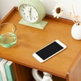 thumbnail image 4 of WEGFTDUOP Side Table Slim Wood Nightstand 2-Tier Bedside Shelf 15.75" Narrow End Table Small Space Storage Organizer Curved Top Open Cabinet for Bedroom Lamp Books Phone Easy Move 4.4lb, 4 of 6