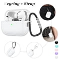 thumbnail image 1 of Étui AirPods Pro 2 avec Porte-Clés/courroie de Main; Étui de Protection Antichoc en Silicone pour Écouteurs AirPods Pro 2e Génération [2022], Prise en Charge de la Recharge Sans Fil pour AirPods Pro 2e Gén. - Rose, 1 of 7
