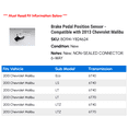 thumbnail image 2 of Brake Pedal Position Sensor - Compatible with 2013 Chevy Malibu, 2 of 2