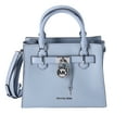 thumbnail image 2 of Michael Kors Hamilton Small Satchel Crossbody Pale Blue Pebbled Leather, 2 of 9