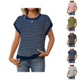 thumbnail image 1 of Chandails pour Femmes 2025 Tricot Rayé Décontracté Col Rond Automne Hiver, 1 of 7