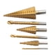 thumbnail image 2 of Juego de brocas escalonadas con revestimiento de Ti, herramienta de corte de agujeros de flauta recta de Metal con punzón central, vástago Triangular, 2 of 8