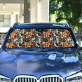 thumbnail image 4 of Colorful Mosaic Gemstones Car Windshield Sun Shade Foldable Car Front Window Visor Heat and UV Protection 53x23.5, 4 of 8