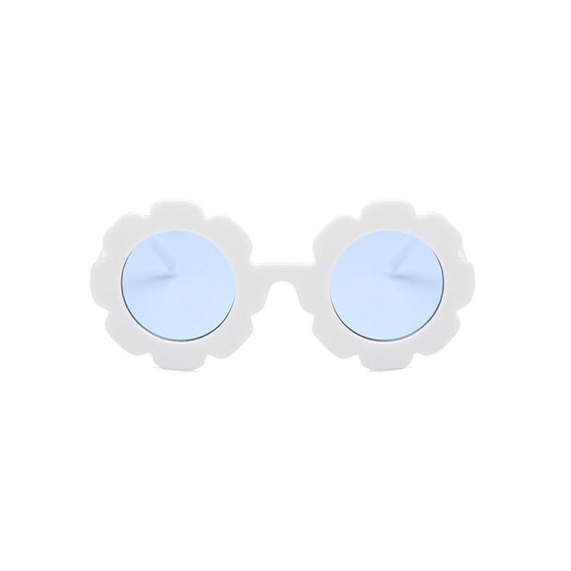 Qarigey Gafas para niños Gafas de girasol Adorable Protección Accesorios de ropa clásicos con marco adecuado Blanco Azul Type3 NO3 Qarigey AP010494-05