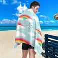 thumbnail image 4 of Dreamtimes Rainbow Sky Beach Towel Lightweight Compact Oversized Travel Towels Super Absorbent Quick Dry Towel for Swimming Camping Holiday, 4 of 7
