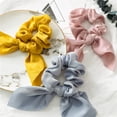 thumbnail image 3 of 6pcs Ligas para Cabello, Scrunchies para Cabello y Cabello Liston, 6Donas para Cabello Mujer-Scrunchies de Satén, Terciopelo Scrunchies, Ligas para el Cabello Muje Amarillo blanco lechos Penghui 9024719199061, 3 of 5