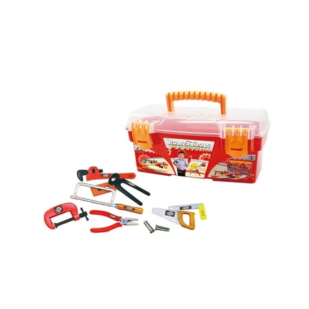 PlayWorld Toolbench Time! 26 Pieces Tool Box Playset - Red