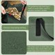 thumbnail image 3 of Bolsa de basura de jardín plegable verde 2 en 1, duradera, reutilizable, impermeable, bolsa de basura Oxford, tipo cremallera verde, sin broche de montaña (145 142 cm), 3 of 5