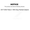 thumbnail image 2 of CMX Front Rear Disc Brake Rotors Kit for Car 2017-2022 Tesla 3 with Gray Painted Calipers K8-102459, 2 of 8
