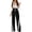 Black, variant on Tittly Lounge Pants Women Cotton Pants for Women Casual Sweatpants Women Loose Wide Leg Elastic Waist Drawstring Cargo Striped Sweat Pants Pants for Women Trendy Comfy Pants Women Black L