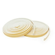 2 Pack D Shaped Weather Stripping Seal Strip for Windows and Doors, White, 0.36 inch x 33 ft.