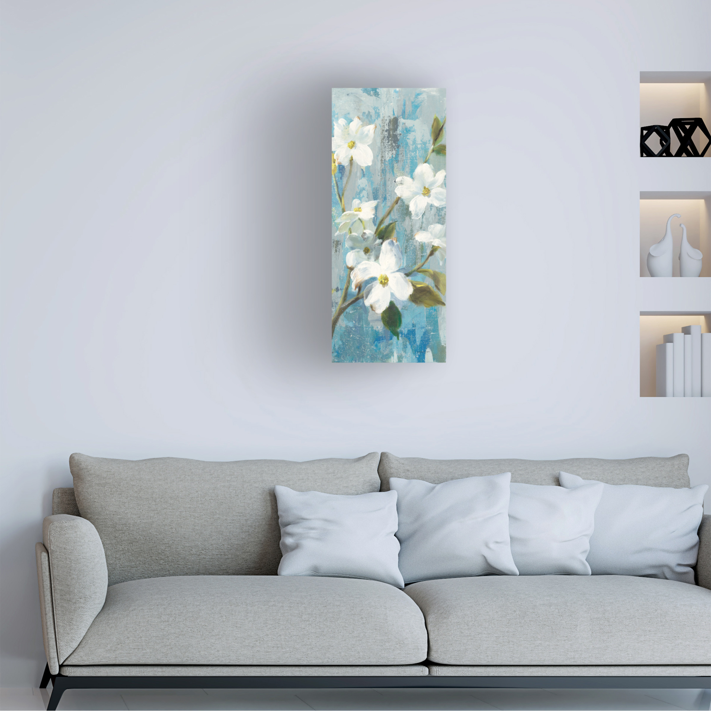 Trademark Fine Art 'Graceful Magnolia I Crop Painting' Canvas Art by Danhui Nai