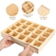 thumbnail image 2 of Caja de almacenamiento de 20 compartimentos, caja de almacenamiento de ropa interior, organizador de calcetines, bragas, cajón apilable, contenedor de artículos diversos (color de madera original), 2 of 6