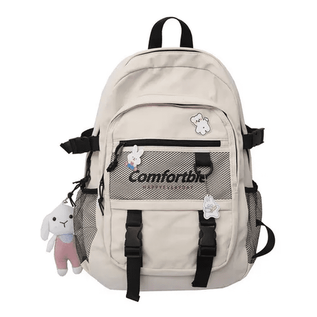 Mochila Escolar/Viaje Causal Color Blanco Malubero Malu1884