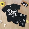 thumbnail image 3 of Hiijoy Toddler Boys Dinosaur Outfits Summer Casual Short Sleeve T-Shirt & Shorts Set, Sizes 2-8, 3 of 3
