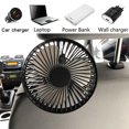 thumbnail image 2 of WINDLAND Universal Car USB Fan Front / Back for Seat 3 Speed Air Cool Headrest Fan for Ca, 2 of 20