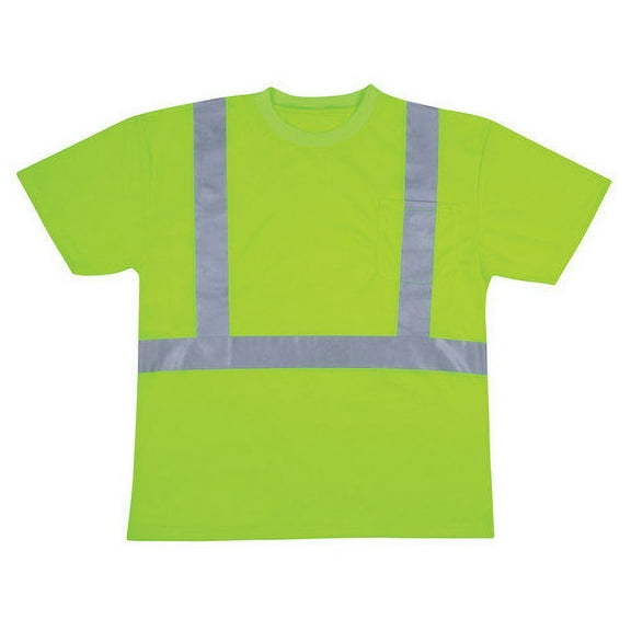 V411XL COR-BRITE TM CLASS 2 SHORT SLEEVE T-SHIRT LIME X-LARGE